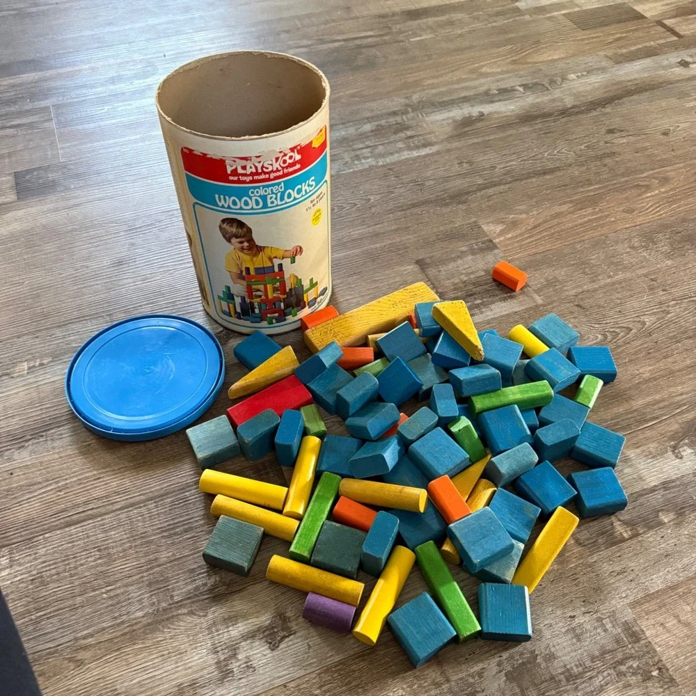 Playskool blocks canister